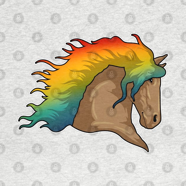 Horse with Rainbow Hairs by Markus Schnabel